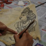 Art-Pitara_participant-working-on-their-leather-puppet