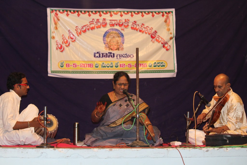 D. Kanaka Mahalakshmi rendering classical music of saint Thyagaraja and Annamayya